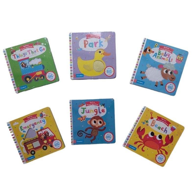 CAMPBELL - MY FIRST TOUCH AND FIND BOARD BOOK: JUNGLE, BEACH, DLL