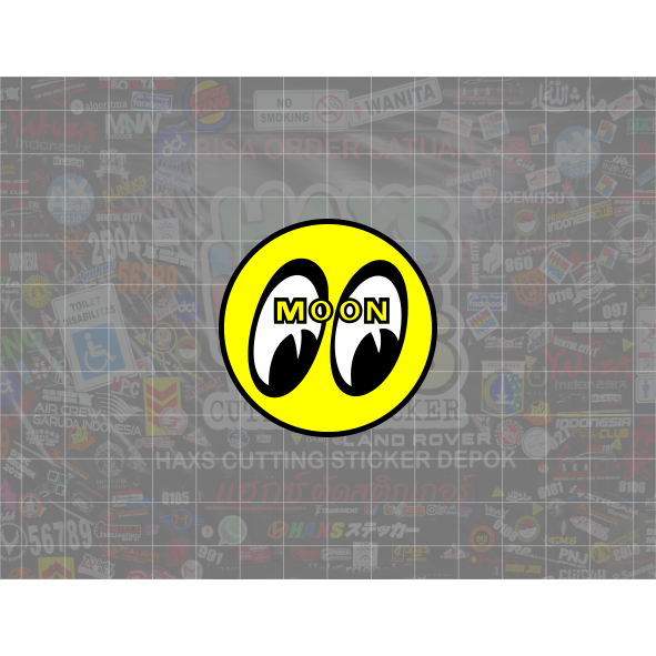 Cutting Sticker Mooneyes Ukuran 5 Cm Untuk Motor dan Mobil