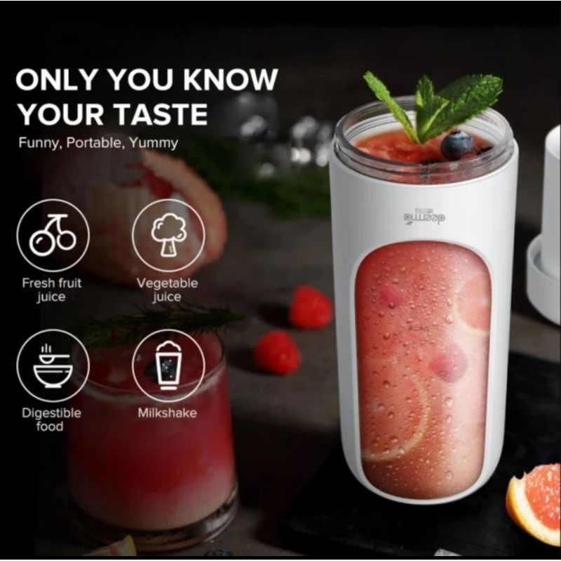 DEERMA NU30 Blender Wireless Portable Elektrik Juicer Mixer Buah 300ml