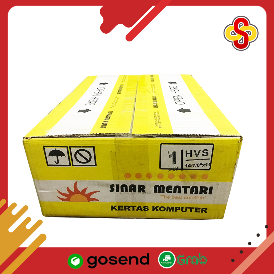 Kertas Continuous Form 9 1/2&quot; x 11&quot; / Kertas NCR K1-K5 Full / PRS (Bagi Dua) Sinar Mentari