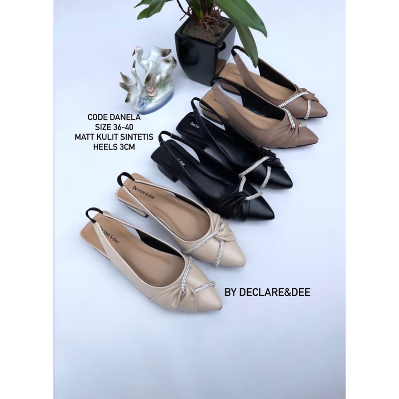 DECLARE&amp;DEE SANDAL HEELS WANITA DANELA SLING BACK