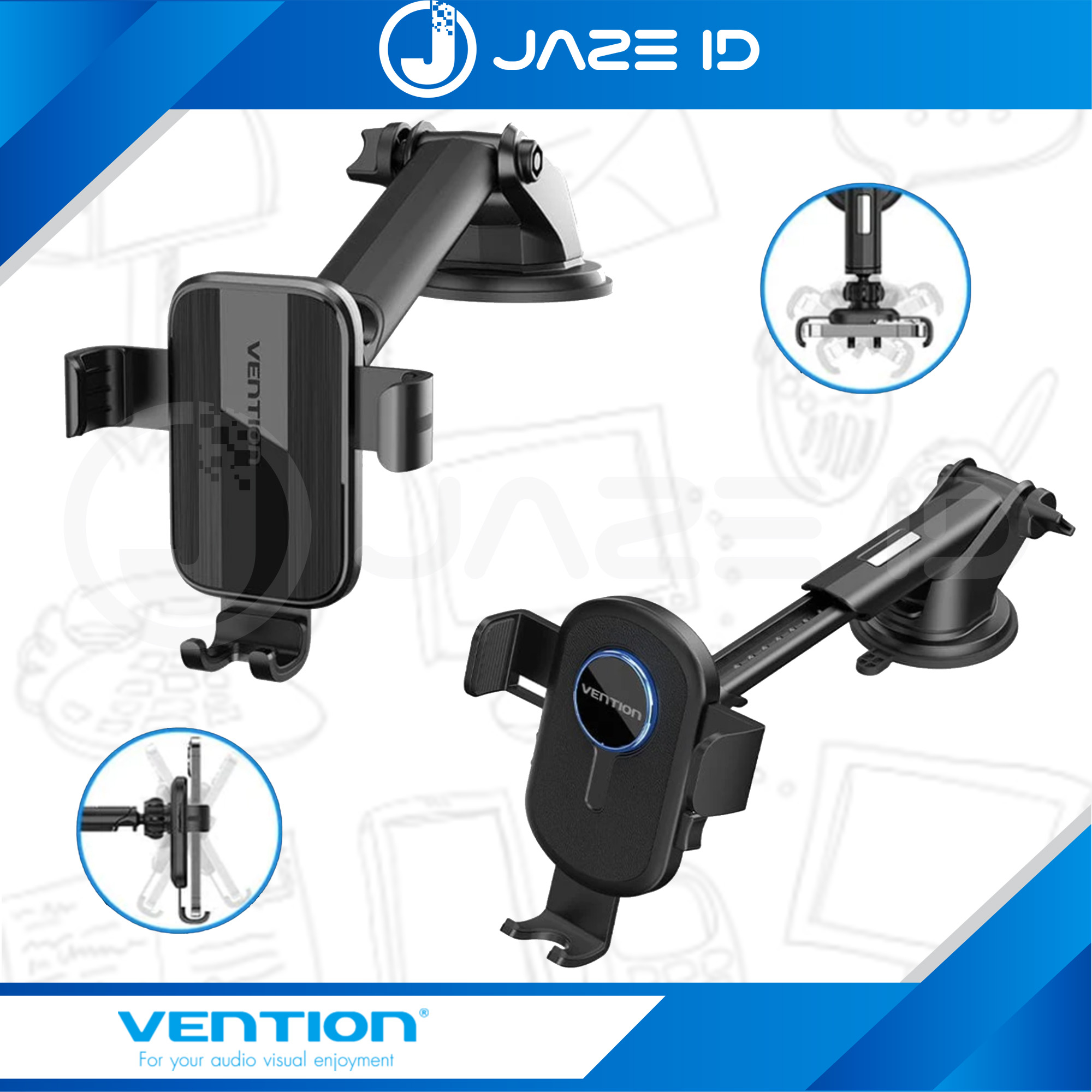 VENTION Car Phone Holder Mount Gantungan HP Ac Mobil Suction