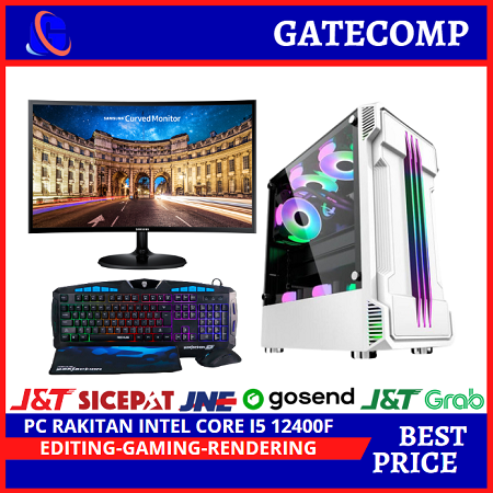 Paket Lengkap Gaming Core I5 12400F/RX 550 4GB/ Led 24