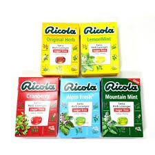 Permen Ricola Sugar Free Glacier Fresh Mint Spearmint Chewy 27.5gr EFEKTIF MEREDAKAN  Tenggorokan gatal ato sakit ringan (membatu perokok meredakan tenggorokan)