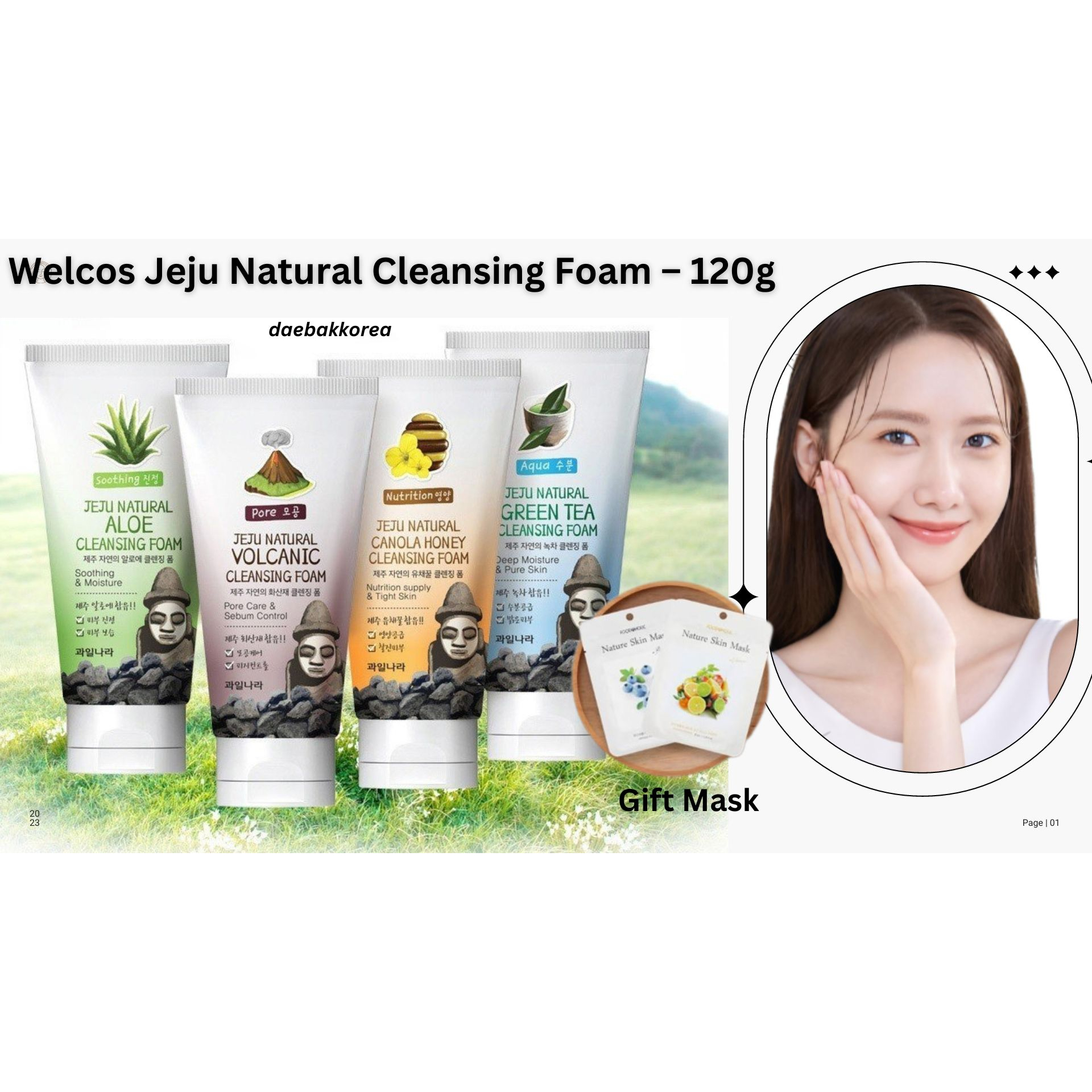 Ready Welcos Jeju Natural Cleansing Foam – 120g