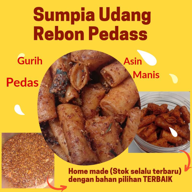 

Sumpia Udang Rebon PEDAS 500gr Premium| Kemasan Plastik |HALAL