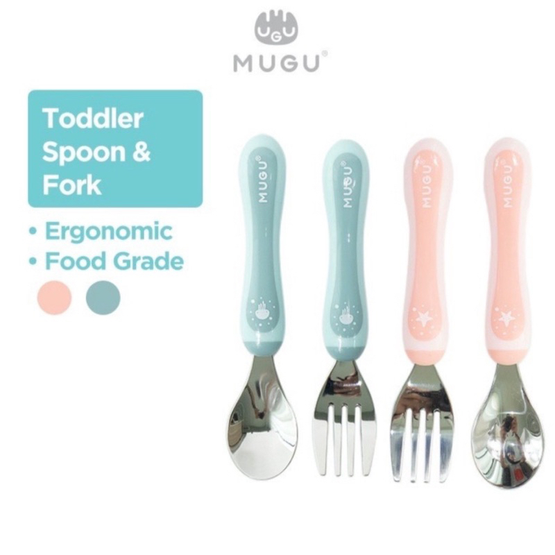 Mugu Toddler Stainless Spoon &amp; Fork