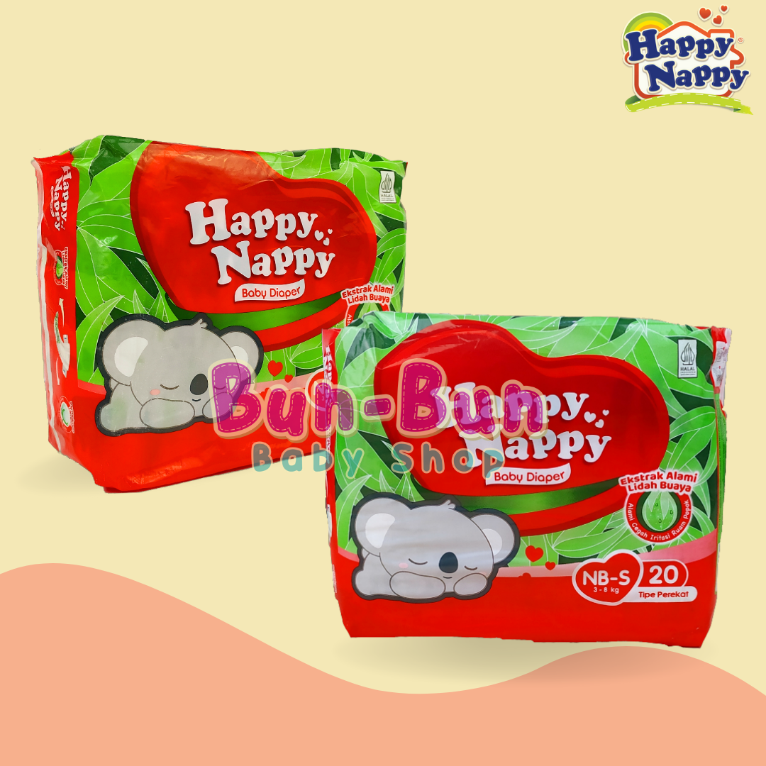 PEREKAT Happy Nappy S20 Perlengkapan Bayi Baru Lahir Diapers Baby Popok Sekali Pakai New Born Bunbun