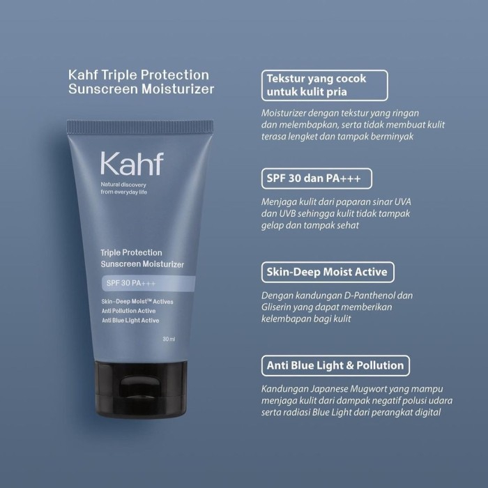 Kahf Triple Protection Sunscreen Moisturizer SPF 30 PA+ 30ml