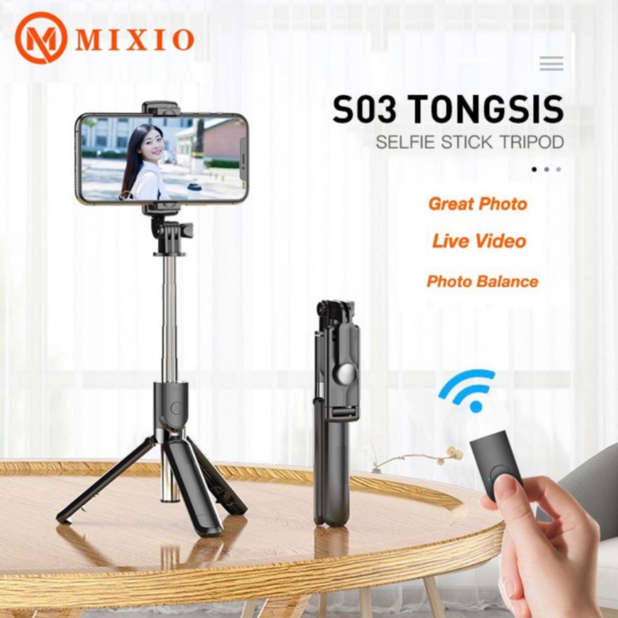 TONGSIS NEW BLUETOOTH TRIPOD SELFIE STICK S03 3IN1