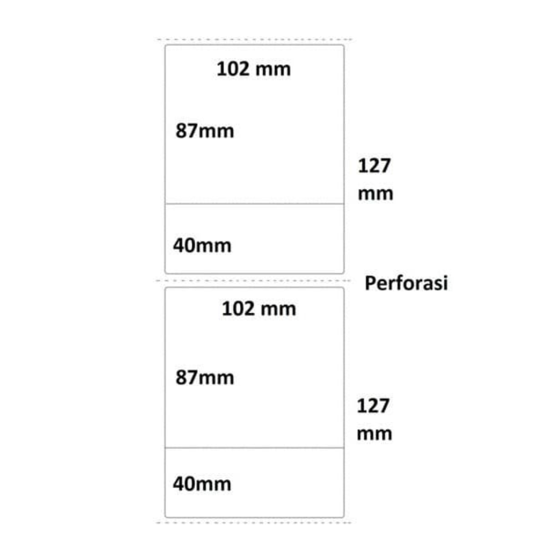 Sticker Label Resi 102 X 127 Isi 500 PCS 1LINE Expedisi JNE Semicoated Label Stiker Barcode 102X127 CORE 1 INCH Printer Postek C168 / CP2140 / CG408TT