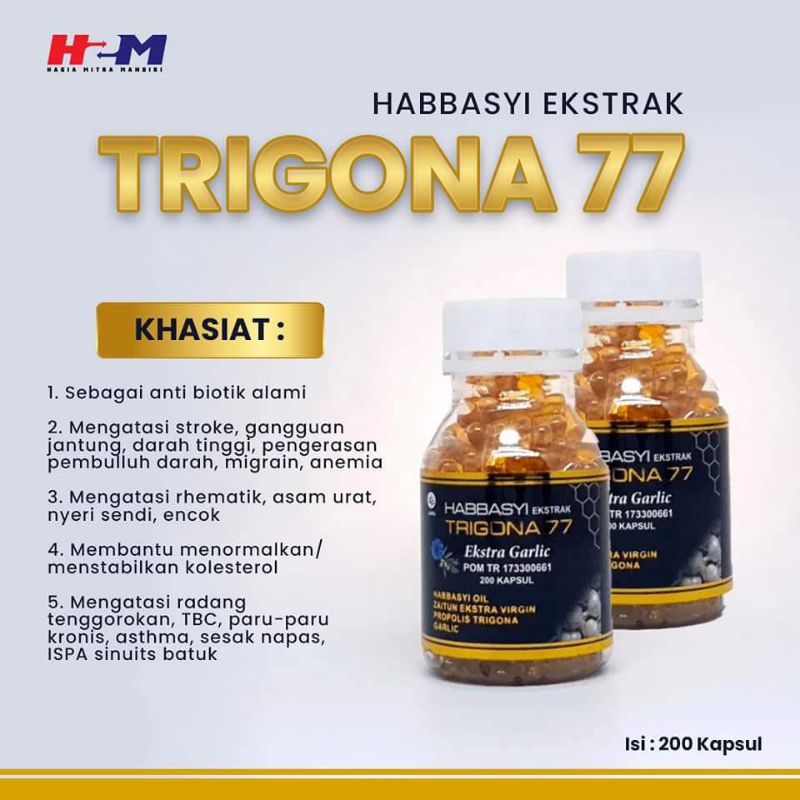 Habbasyi Ekstrak TRIGONA 77 isi 200 kapsul