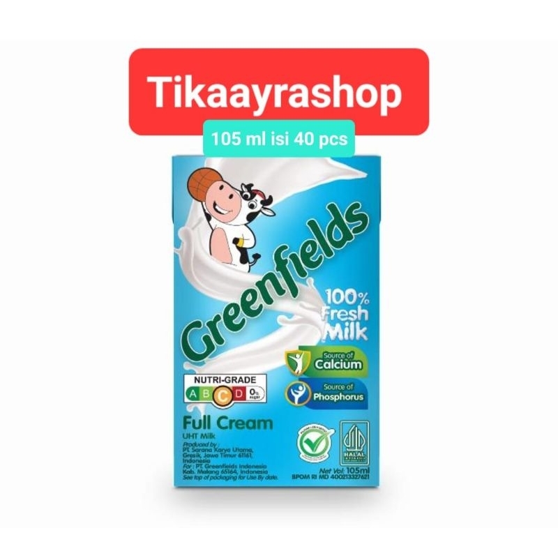 

Greenfields uht coklat,straw, fullcream 105ml isi 40