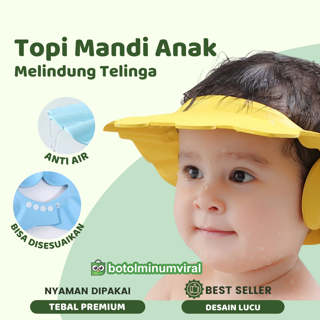 Topi Keramas Bayi Anak Topi Cuci Rambut Dapat Disesuaikan untuk Bayi Baru Lahir Perlindungan Telinga Anak-anak Sampo Perisai Penutup Kepala Mandi