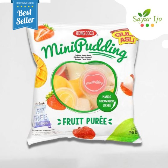 

Wong Coco Mini Pudding Isi 12 x 14 Gram / Cup Agar Agar Puding Gula Asli