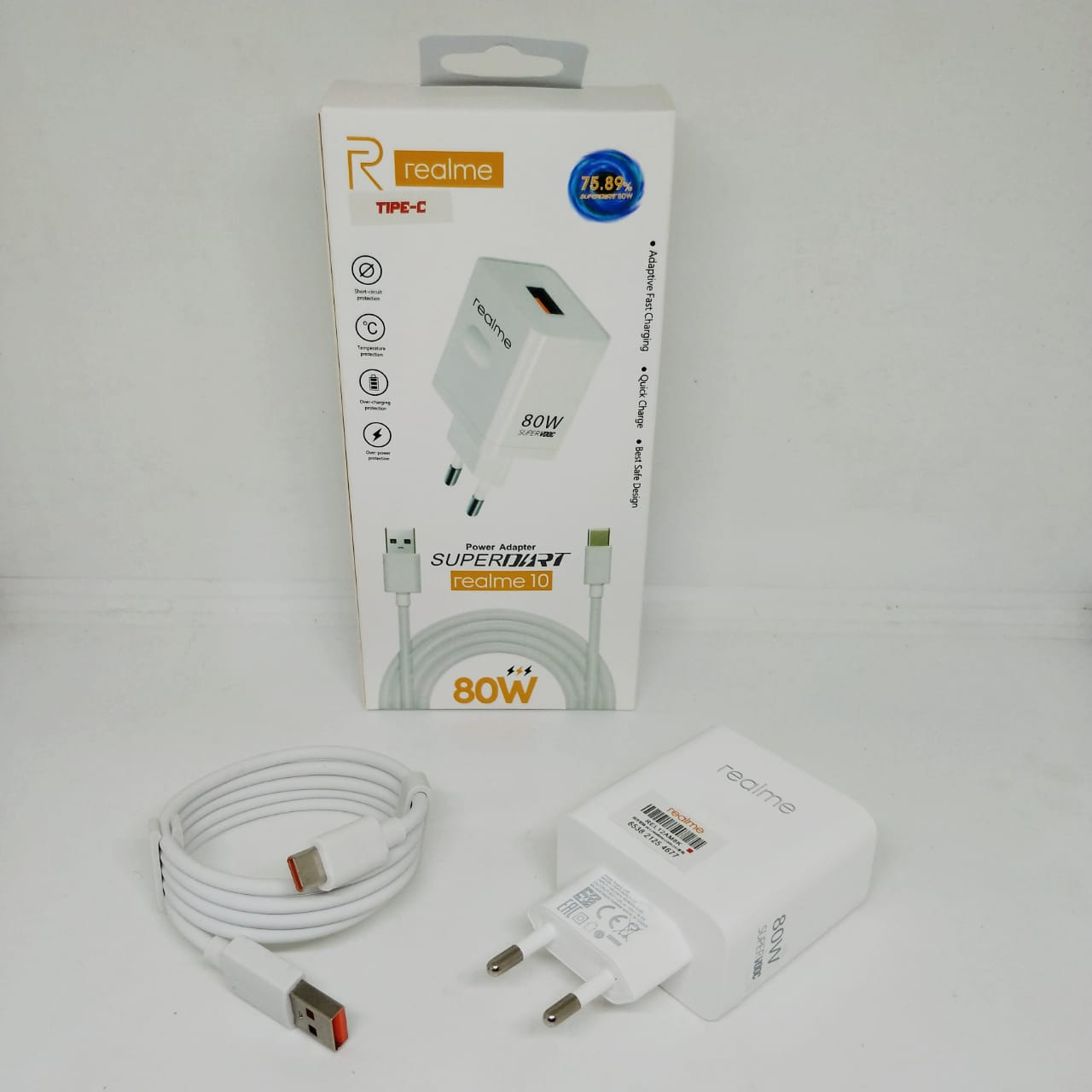 Travel charger realme supervooc 80w superdart high quality fast charging for all smartphone PROMO SEN
