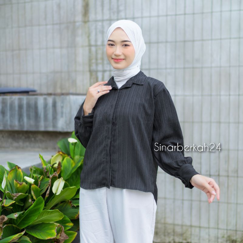 Aara Blouse Lady Crush - Atasan Wanita Lengan Balon - Blouse Wanita