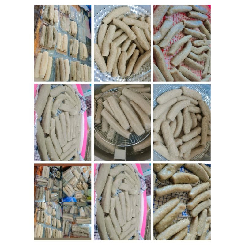 

Pempek Lenjer Sarden Super Frozen / vacum isi 5 lenjer per pcs PEMPEK PAKET MURAH Pempek Cek Heppy lemak ikannya terasa cukonya sedap kental pempek palembang asli.