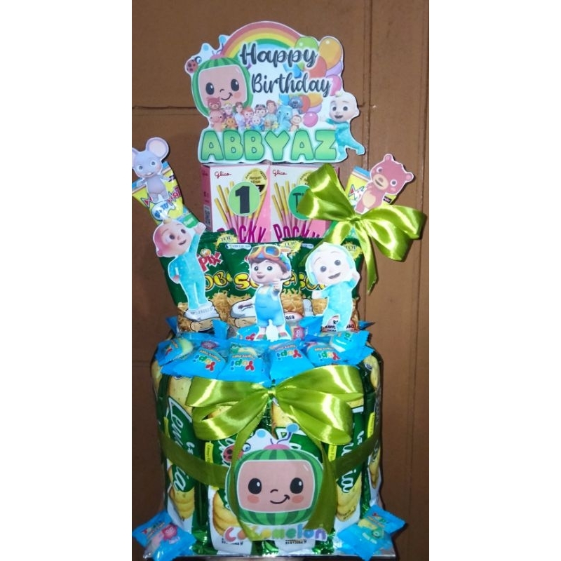 Bucket snack (Tart snack) / kue ulang tahun snack bisa tarik uang dan pilih tema