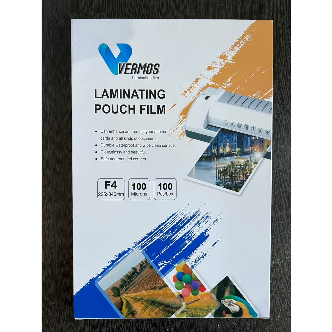 Plastik Laminating A4 / F4 Vermos Laminasi Panas 100 Micron 100 Sheets