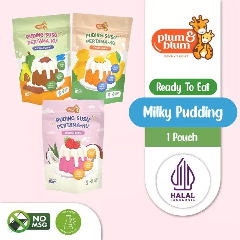 

Plum & Blum Silky Pudding Susu 150gr | Pudding Susu Buah | Snack MPASI