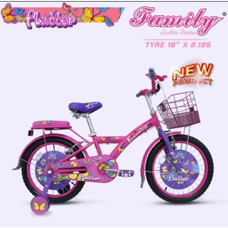 Sepeda anak perempuan family flubber 18