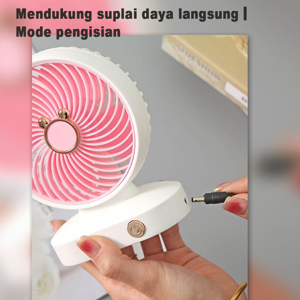 Goojodoq New kipas angin mini genggam /Kipas meja isi ulang USB / Kipas portable/mini fan