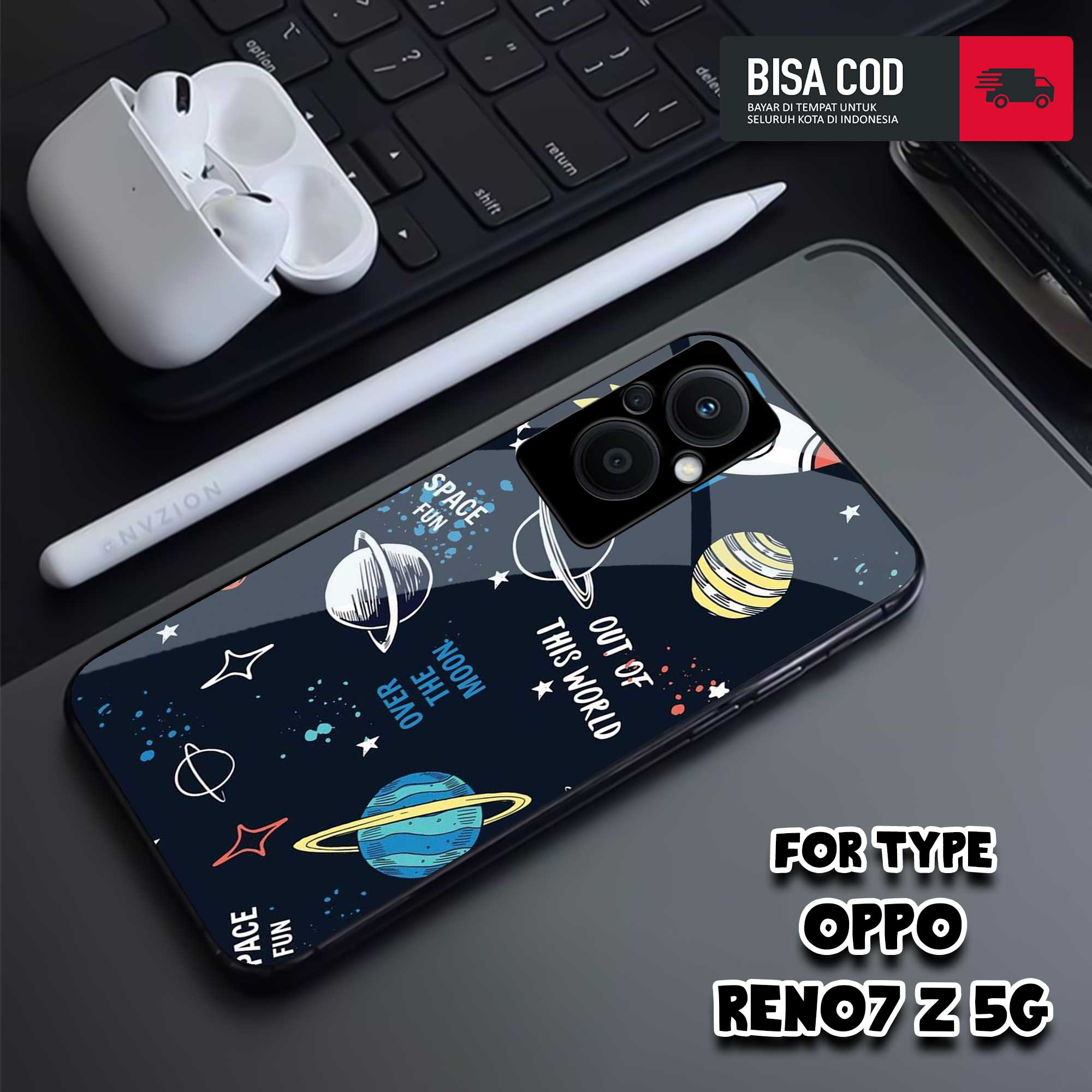 Case OPPO RENO7 Z RENO8 Z 5G - MOTIF NASA ASTRONOT - Casing OPPO RENO 7Z / 8Z 5G TERBARU 2023 - Hard