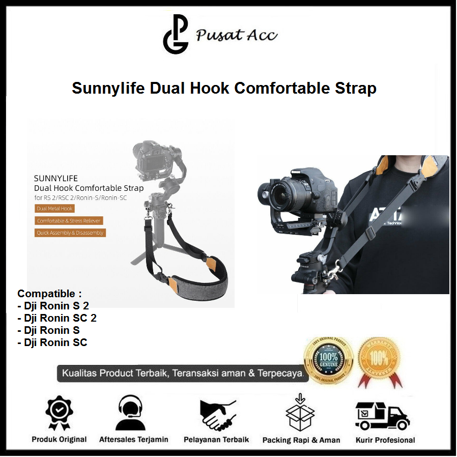 Sunnylife DJI Ronin S/ RS 2 / RSC Dual Hook Comfortable Strap