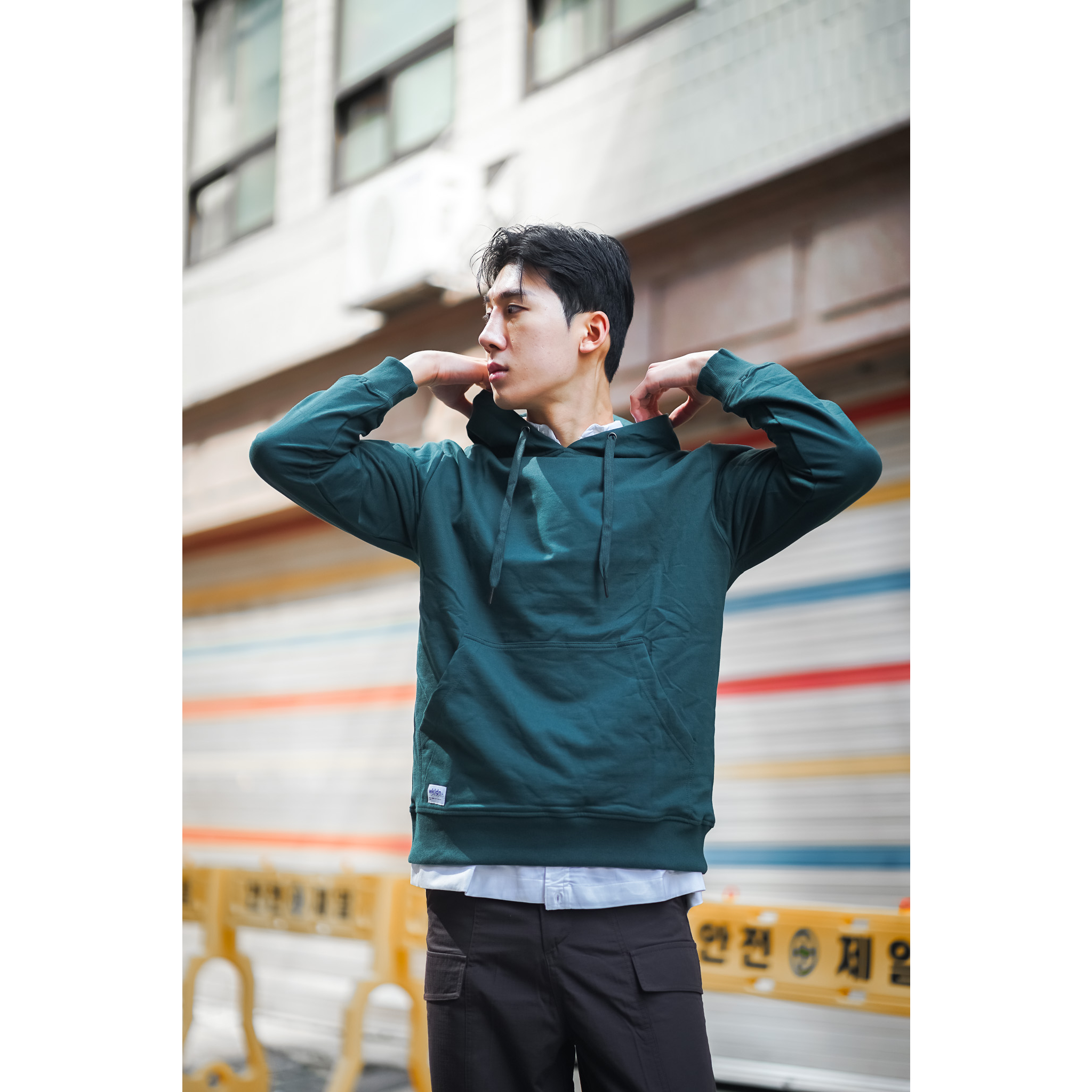 WILL-K LONDON Pullover Hoodie in Emerald Green