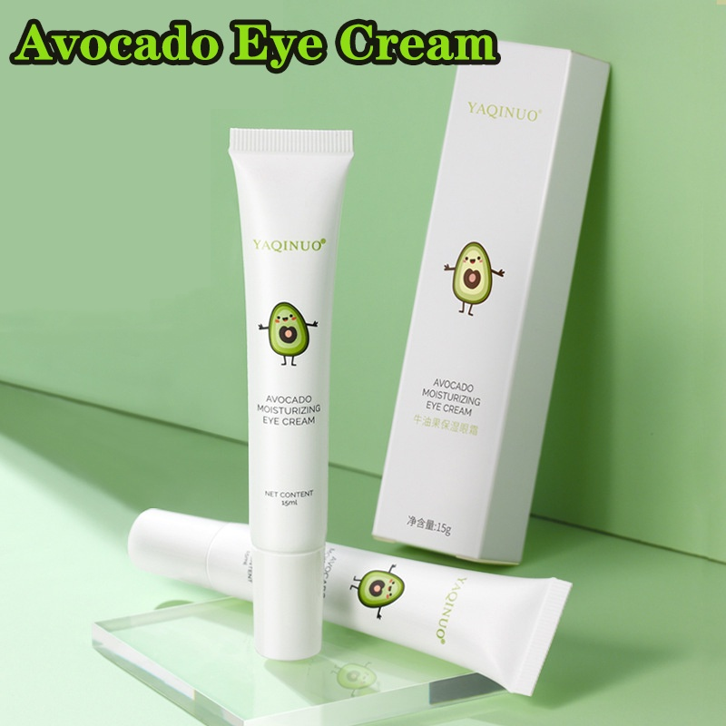 BISA COD/15GR YAQINUO AVOCADO MOUSTURIZING Eye Cream KRIM PENGHILANG MILIA LEMAK BAWAH MATA
