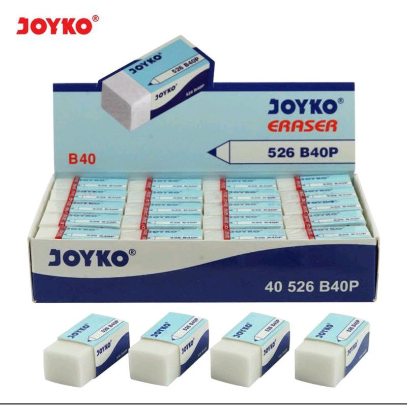 

Eraser Penghapus pensil JOYKO putih (isi 20 pcs)