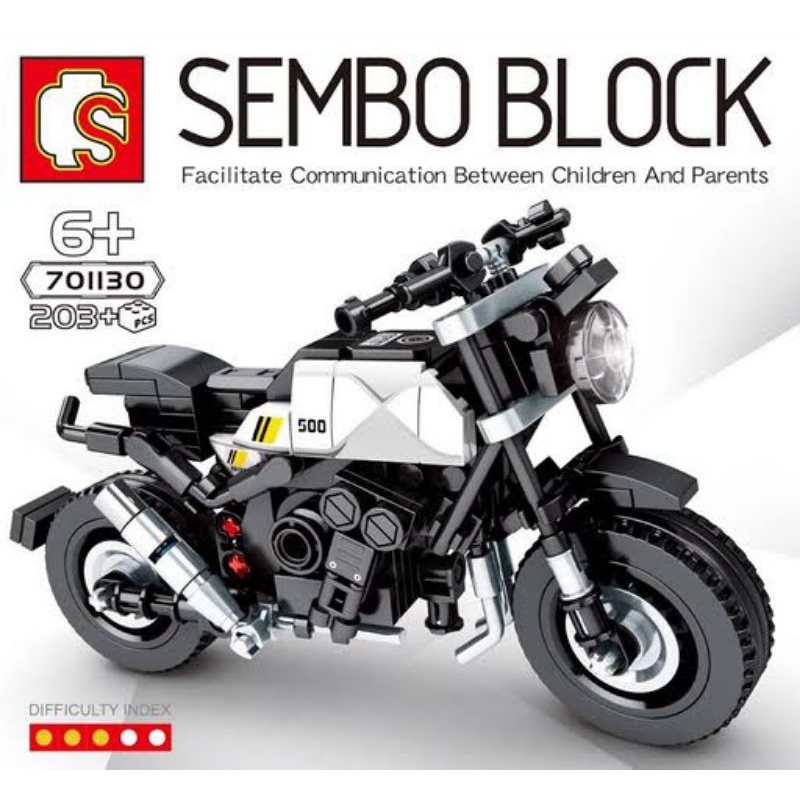 Mainan Balok Susun Sembo Block Motor Brixton Crossfire 701130