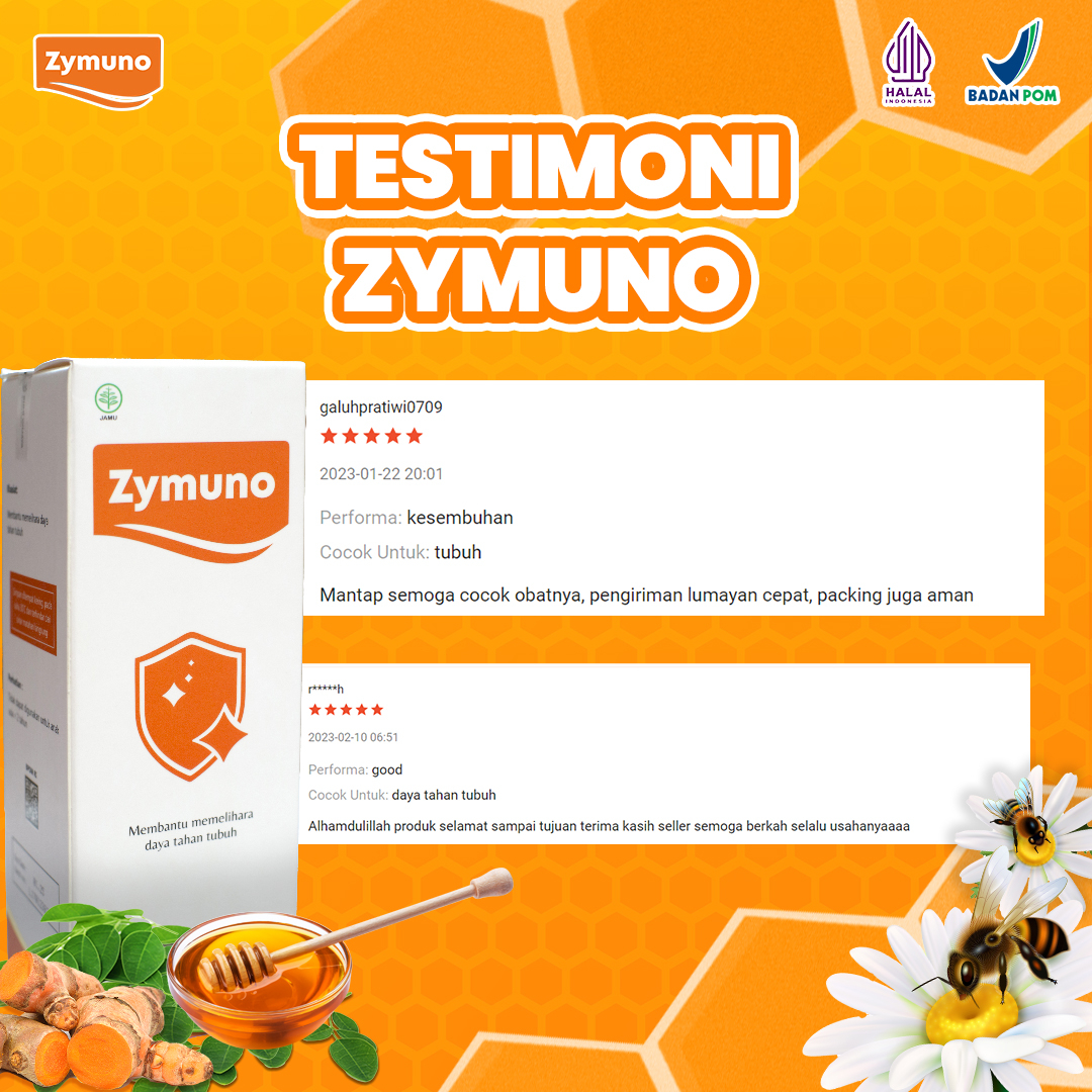 ZYMUNO 3 BOX - Vitamin Herbal Tingkatkan Daya Tahan Tubuh Bantu Proses Penyembuhan Kanker Imun Jaga Kesehatan Tubuh Cegah Flu Demam Batuk Masalah Pencernaan Bantu Percepat Penyembuhan Penyakit Isi 200ml