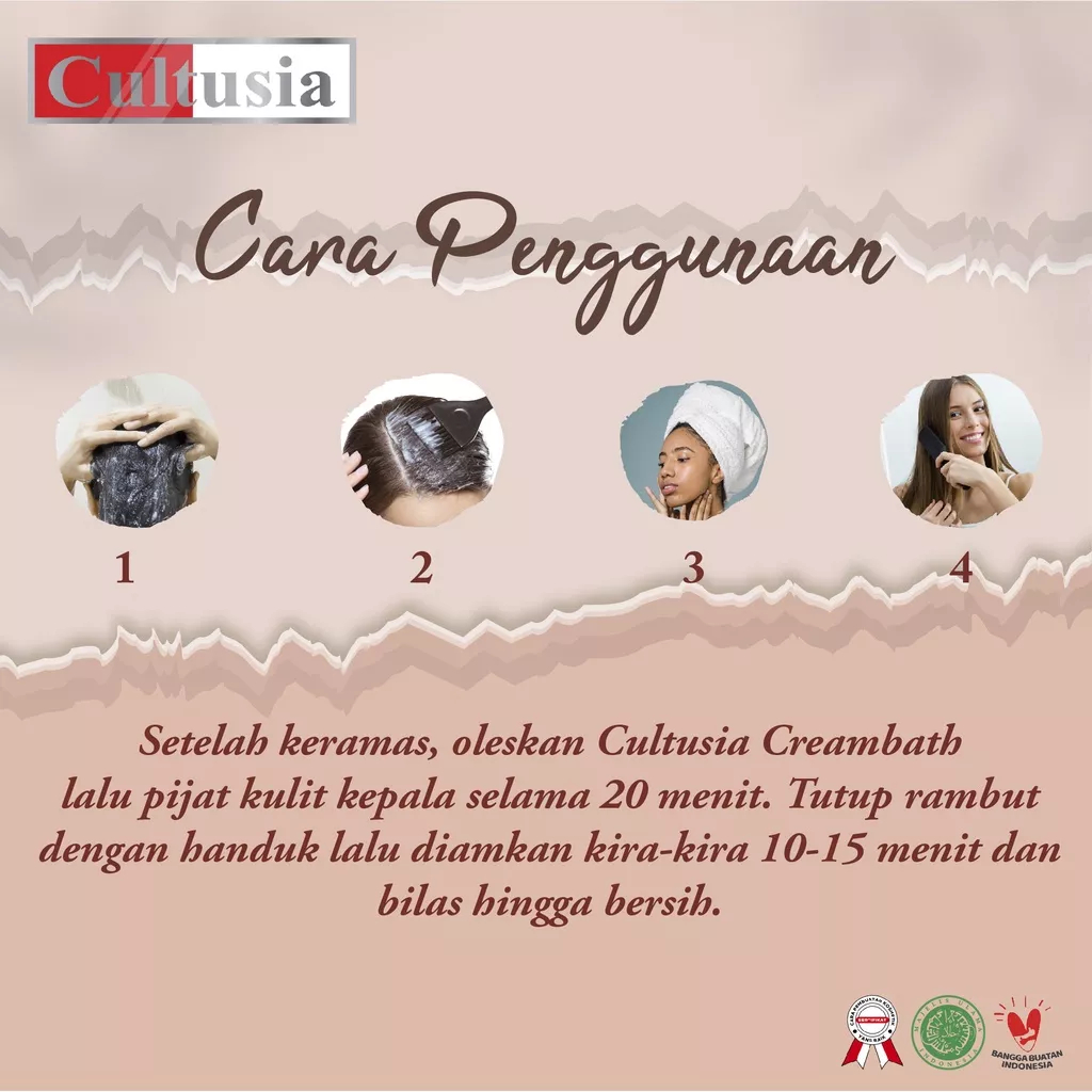 CULTUSIA Creambath 1kg (1000g) Krim Masker Rambut