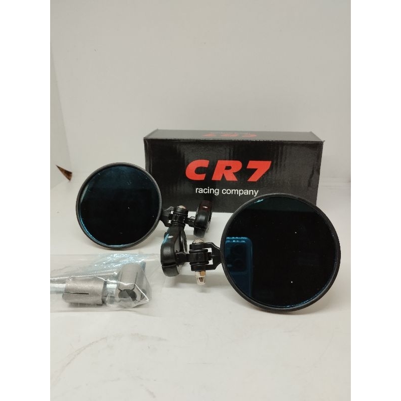 spion jalu bulat kaca putih dan biru spion jalu oval universal