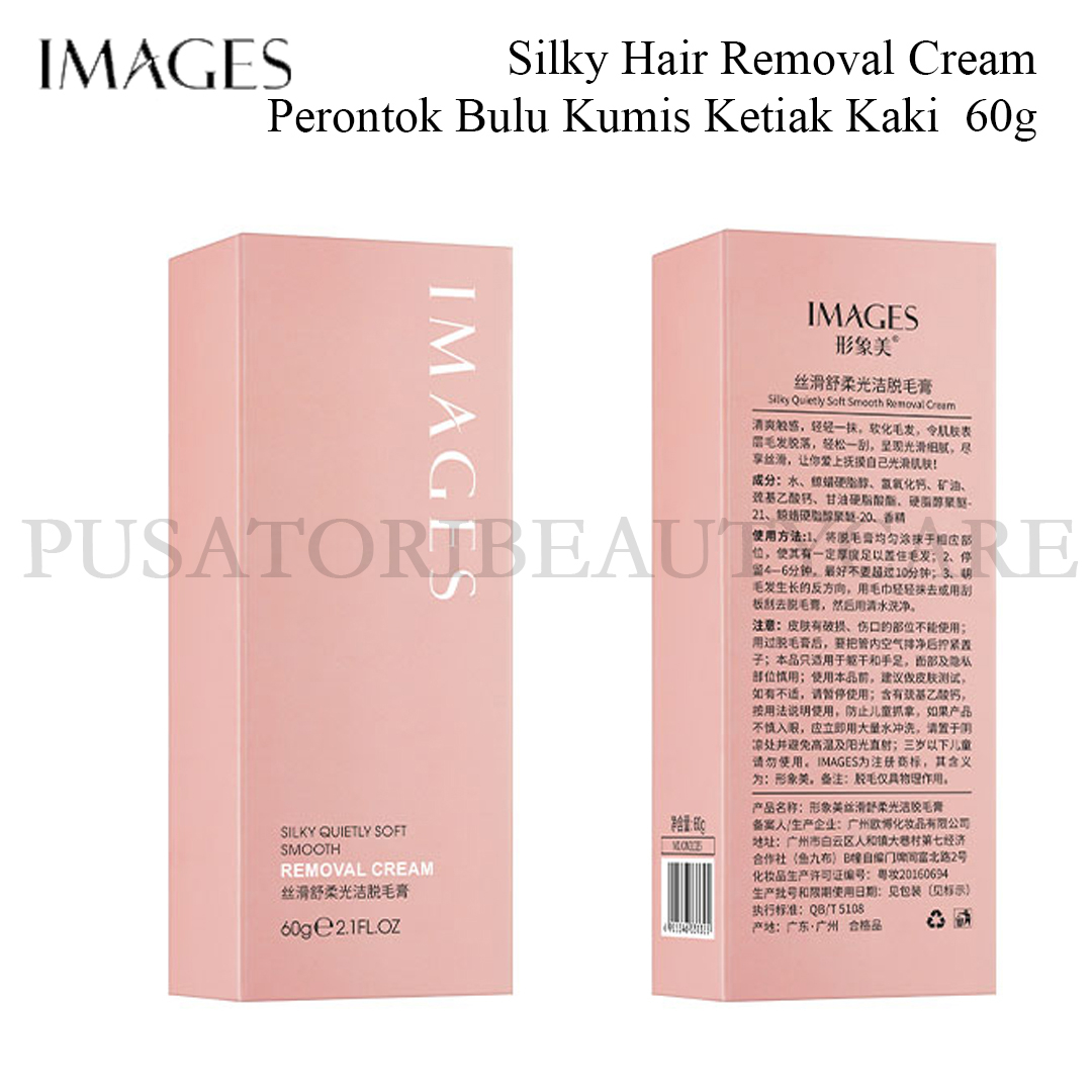 IMAGES Silky Hair Removal Cream Perontok Bulu Kumis Ketiak Kaki 60g