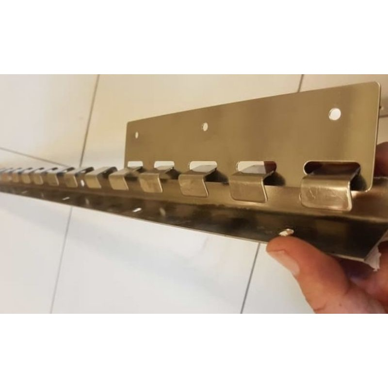 Rel Braket Gantungan Tirai PVC Rel Bracket Tirai Gantung Breket Panjang Strip