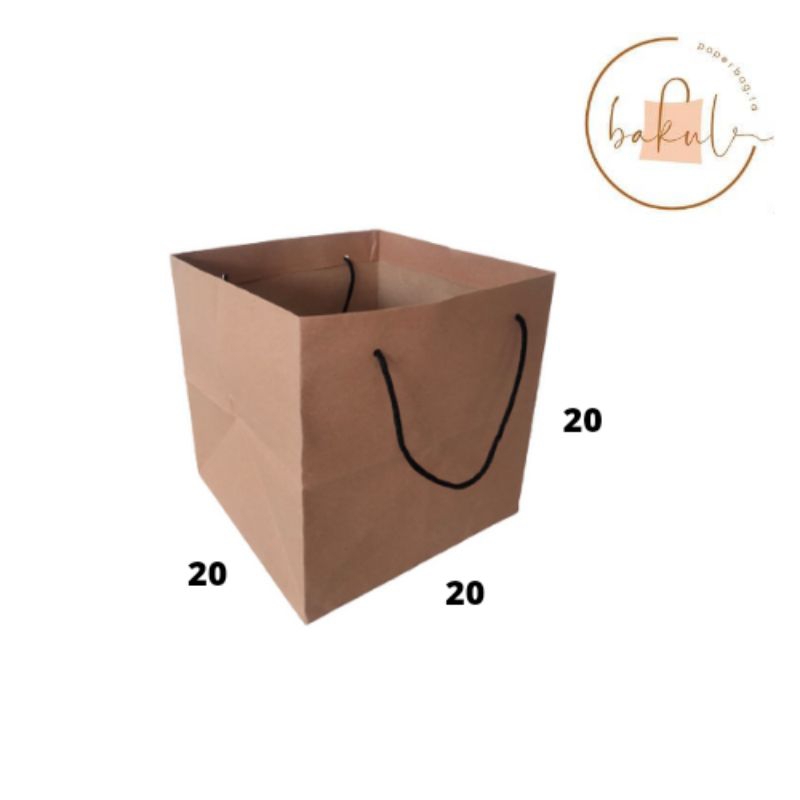 

PAPERBAG COKLAT TAS KERTAS 20X20 (Minimal pembelian 12pcs)