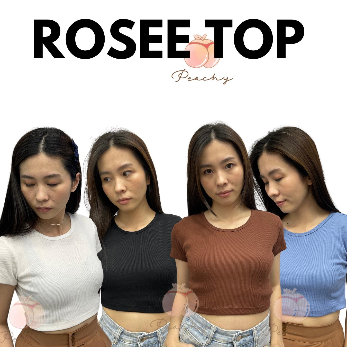 ROSEE TOP by PEACHY Crop Top Rib Allsize