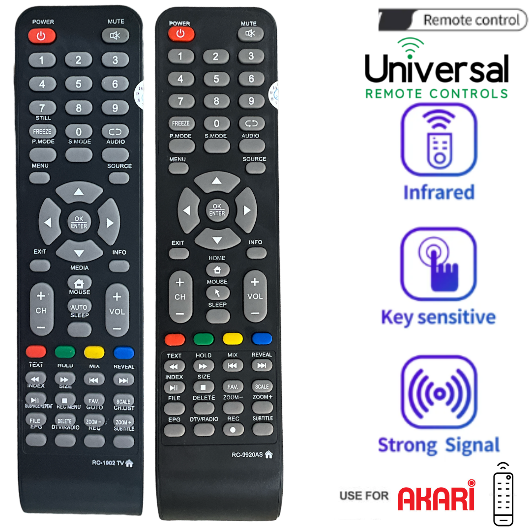REMOTE TV AKIRA LCD LED DIGITAL TV UNIVERSAL