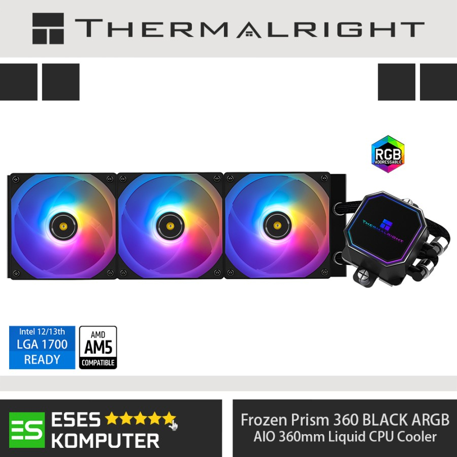 THERMALRIGHT FROZEN PRISM 360 BLACK AIO 360mm CPU Liquid Water Cooler