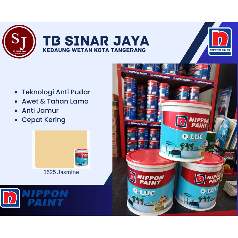 Cat Tembok Interior Qluc Cat Tembok Warna Nippon Paint Galon 5kg 5 Liter - 1525 Jasmine