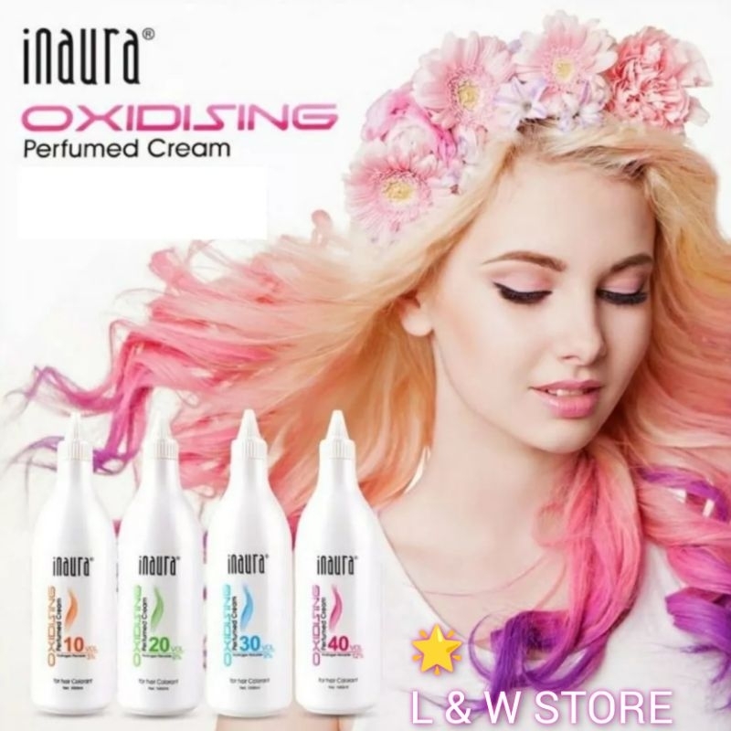 INAURA OXIDISING PERFUMED CRRAM 200ml | 1000ml/FOR HAIR COLORANT HYDROGEN PEROXIDE