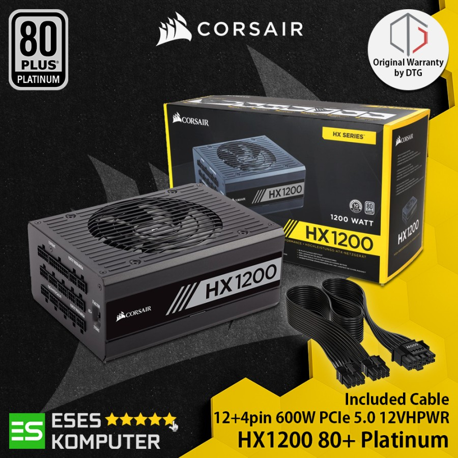 PSU Corsair HX Series HX1200 - 1200Watt 80 Plus Platinum Fully Modular