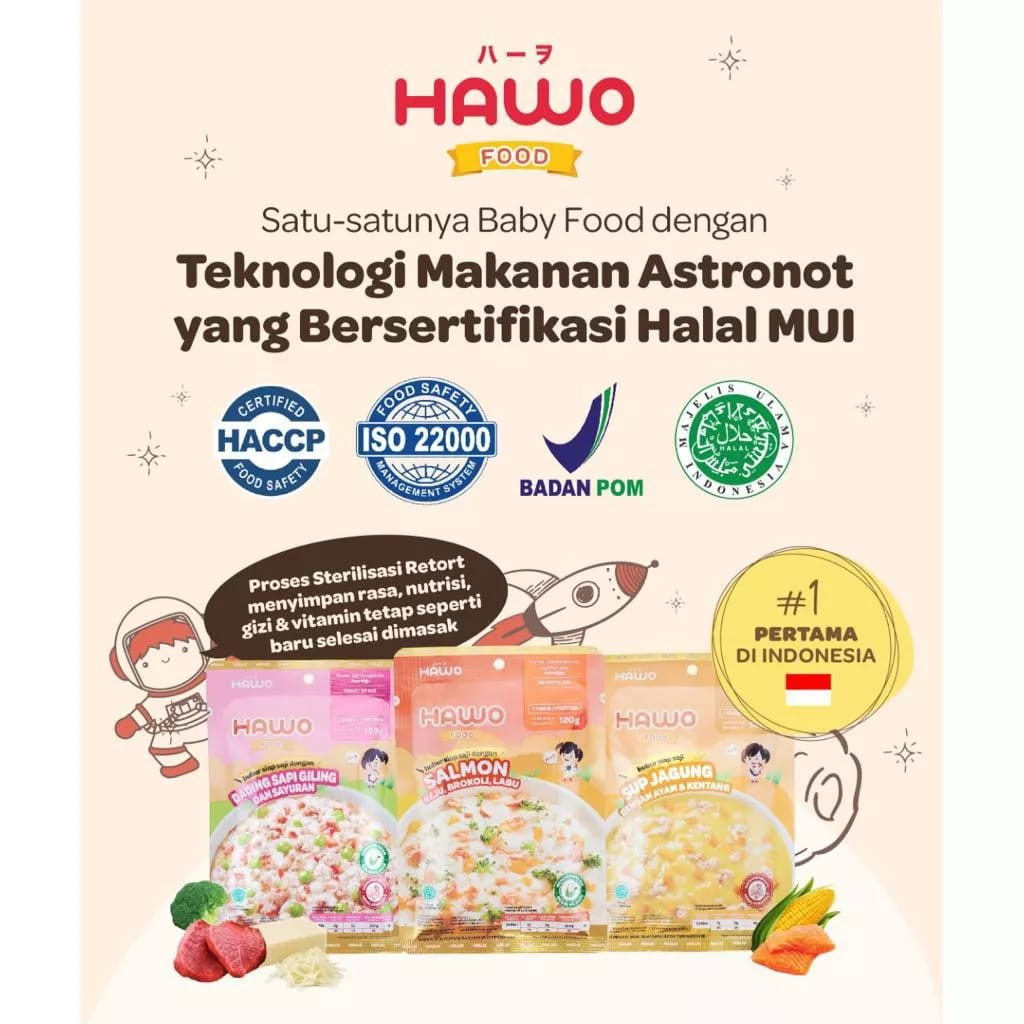 Hawo Food - Makanan Bayi Ready To Eat / MPASI 12 Bulan+ 120g