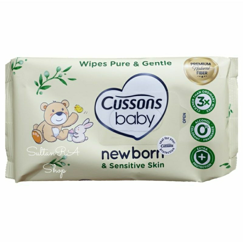 Cussons Baby Newborn Premium Wipes Sensitive Skin | Tisu Basah Bayi Newborn | Tisue Baby Premium