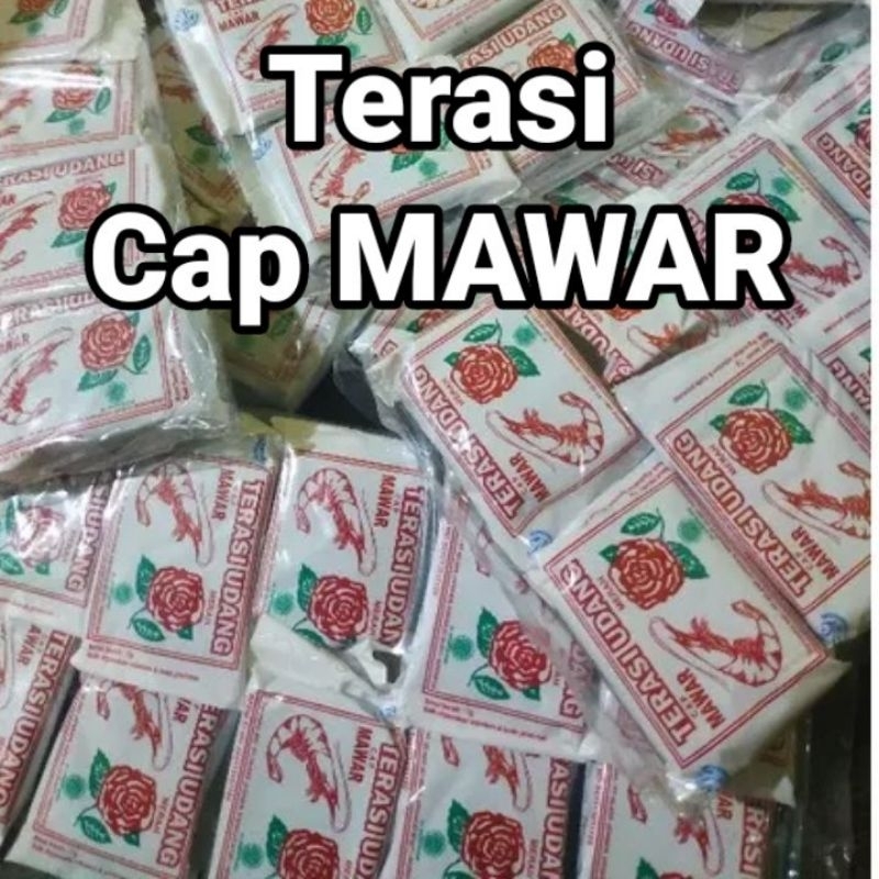 

Terasi udang cap MAWAR per pak isi 10pcs