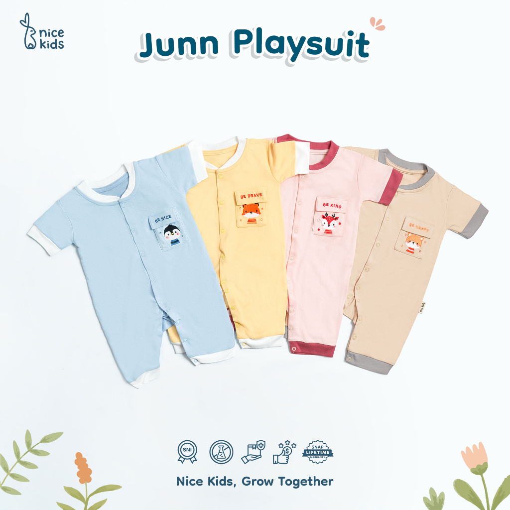 NICEKIDS NICE KIDS JUNN PLAYSUIT BABY ROMPER ROMPER BAYI ROMPER ANAK 0-2 TAHUN