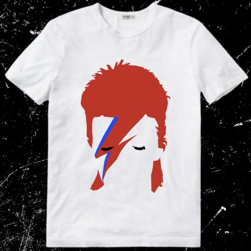Baju Kaos Tshirt Pria Laki Cowok Dewasa Penyanyi David Bowie Ziggy Stardust